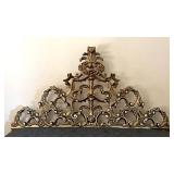 Ornate Gold-Tone Metal Headboard Bed Frame & Slumbercrest Queen Mattress