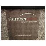 Ornate Gold-Tone Metal Headboard Bed Frame & Slumbercrest Queen Mattress