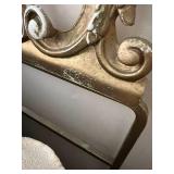 Ornate Gold-Tone Metal Headboard Bed Frame & Slumbercrest Queen Mattress