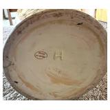 Large Chinese Porcelain Vase with Gold Floral Motifs & Ornate Border