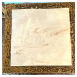 Ornate Baroque Gilt Side Table with Marble Top