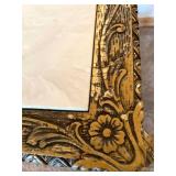 Ornate Baroque Gilt Side Table with Marble Top