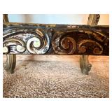 Ornate Baroque Gilt Side Table with Marble Top