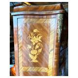 Antique French Bombe Chest of Drawers with Floral Inlay & Ormolu Mounts