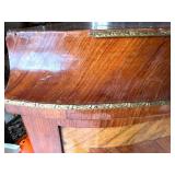 Antique French Bombe Chest of Drawers with Floral Inlay & Ormolu Mounts