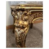 Ornate Gold Rococo Chair & Circular Back Medallion Cushioned Seat #1