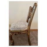 Ornate Gold Rococo Chair & Circular Back Medallion Cushioned Seat #1