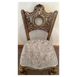Ornate Gold Rococo Chair & Circular Back Medallion Cushioned Seat #2