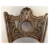 Ornate Gold Rococo Chair & Circular Back Medallion Cushioned Seat #2