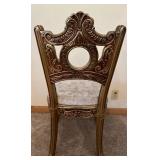 Ornate Gold Rococo Chair & Circular Back Medallion Cushioned Seat #2