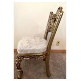 Ornate Gold Rococo Chair & Circular Back Medallion Cushioned Seat #2