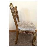 Ornate Gold Rococo Chair & Circular Back Medallion Cushioned Seat #3