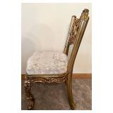 Ornate Gold Rococo Chair & Circular Back Medallion Cushioned Seat #3