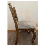 Ornate Gold Rococo Chair & Circular Back Medallion Cushioned Seat #4