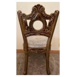 Ornate Gold Rococo Chair & Circular Back Medallion Cushioned Seat #4