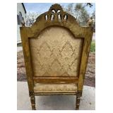 Louis XVI Style Giltwood Armchair & Damask Upholstery #2