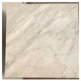 Marble-Topped Ornate Pedestal with Gilded Leaf Border