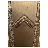 Marble-Topped Ornate Pedestal with Gilded Leaf Border