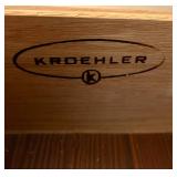 Kroehler Oak Desk & Matching Cabinet - Two-Piece Set