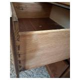 Kroehler Oak Desk & Matching Cabinet - Two-Piece Set