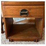 Kroehler Oak Desk & Matching Cabinet - Two-Piece Set