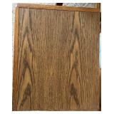 Kroehler Oak Desk & Matching Cabinet - Two-Piece Set