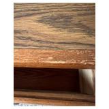Kroehler Oak Desk & Matching Cabinet - Two-Piece Set