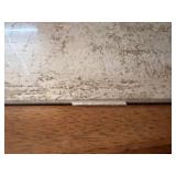 Vintage French Provincial Bench & Stone Top with Lattice-Panel Doors