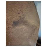 Vintage Wood Round Cabinet With Double Doors & Claw Feet