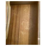 Pair of Oak Wood End Tables & French Provincial 2-Drawer