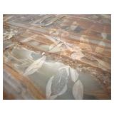 Oval Agate Mosaic Coffee Table & Ornate Legs