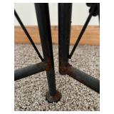 Three-Panel Black Iron Palm Tree Room Divider