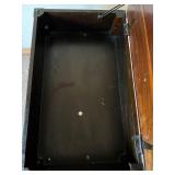 Vintage Lift-Top Storage Table & Four Turned Legs