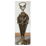 Vintage Brass Folding Parlor Screen - Art Nouveau Sunburst Fan