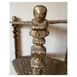 Pair of Ornate 3-Tier Brass Etagere Plant Stands FOR PARTS OR REPAIR