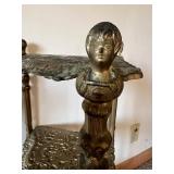 Pair of Ornate 3-Tier Brass Etagere Plant Stands FOR PARTS OR REPAIR