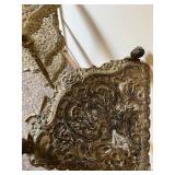 Pair of Ornate 3-Tier Brass Etagere Plant Stands FOR PARTS OR REPAIR