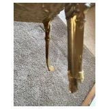 Pair of Ornate 3-Tier Brass Etagere Plant Stands FOR PARTS OR REPAIR