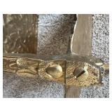 Pair of Ornate 3-Tier Brass Etagere Plant Stands FOR PARTS OR REPAIR