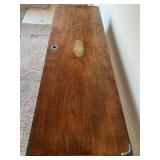 Vintage Campaign Desk with Lift-Top Storage & Brass Hardware