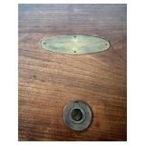 Vintage Campaign Desk with Lift-Top Storage & Brass Hardware