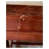 Vintage Campaign Desk with Lift-Top Storage & Brass Hardware