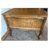 French Provincial Nightstand & 2-Drawer End Table with Cabriole Legs