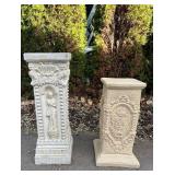 Pair of Ornate Pedestals with Classical Reliefs