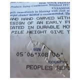 Capel Floral Border Area Rug - Cream Center Field with Blue & Pink Flowers