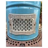 Perfection Smokeless Oil Heater - Vintage Blue Metal Unit