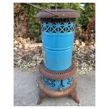 Perfection Smokeless Oil Heater - Vintage Blue Metal Unit