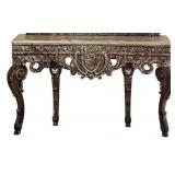 Ornate Rococo-Style Gilt Console Table