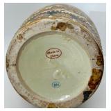 Set of 3 Decorative Chinese Porcelain Vases with Gilt Floral Design and Lid