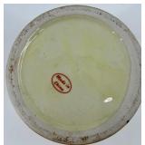 Set of 3 Decorative Chinese Porcelain Vases with Gilt Floral Design and Lid